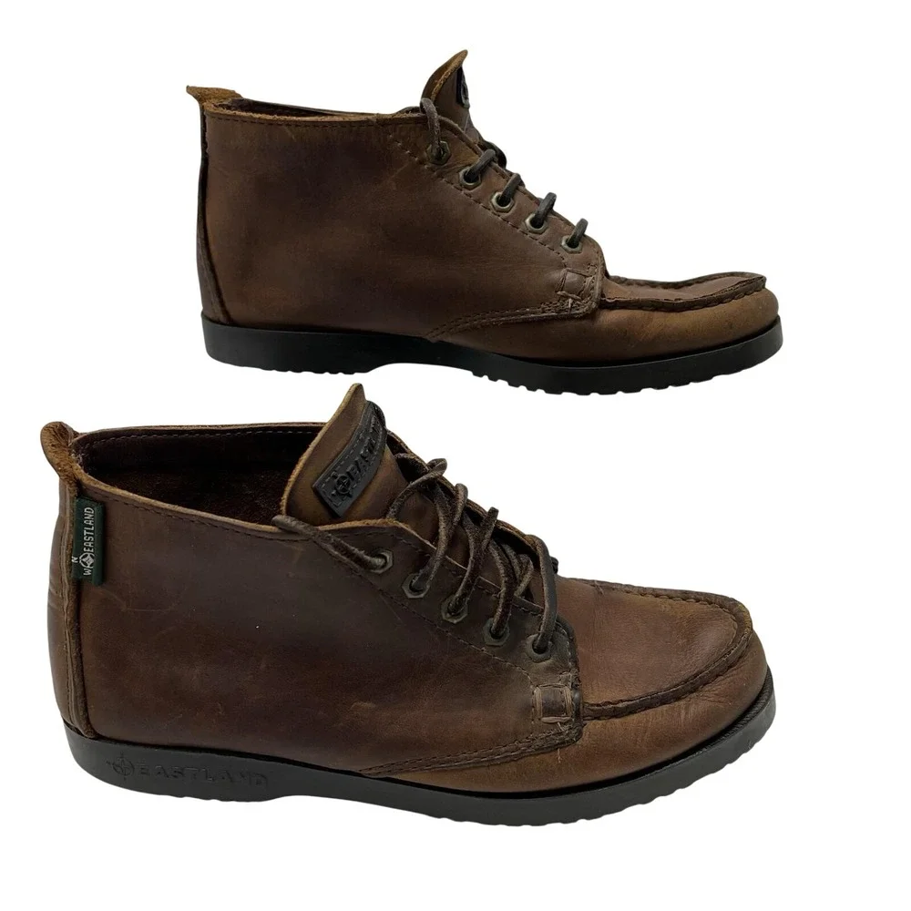 Eastland Vintage Seneca Mens 5D Brown Leather Camp Moc‎ Chukka Boots